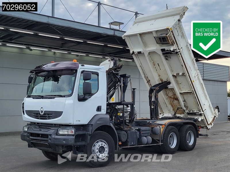 Renault Kerax 370 6X4 Palfinger PK15500 Crane Kran 2-side Tipper Retarder Manual Euro 4 - מזהיר, משאית מנוף: תמונה 1 Renault Kerax 370 6X4 Palfinger PK15500 Crane Kran 2-side Tipper Retarder Manual Euro 4 - מזהיר, משאית מנוף: תמונה 1