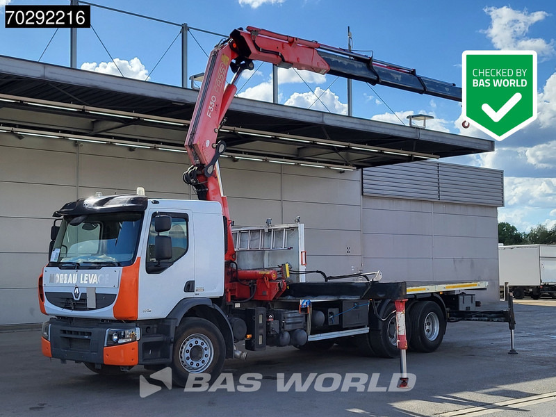 Renault Premium 370 6X2 Fassi F330B.23 Kran Crane Manual Big-Axle Lift-Axle Euro 4 - משאית צד נופל/ שטוחה, משאית מנוף: תמונה 1 Renault Premium 370 6X2 Fassi F330B.23 Kran Crane Manual Big-Axle Lift-Axle Euro 4 - משאית צד נופל/ שטוחה, משאית מנוף: תמונה 1