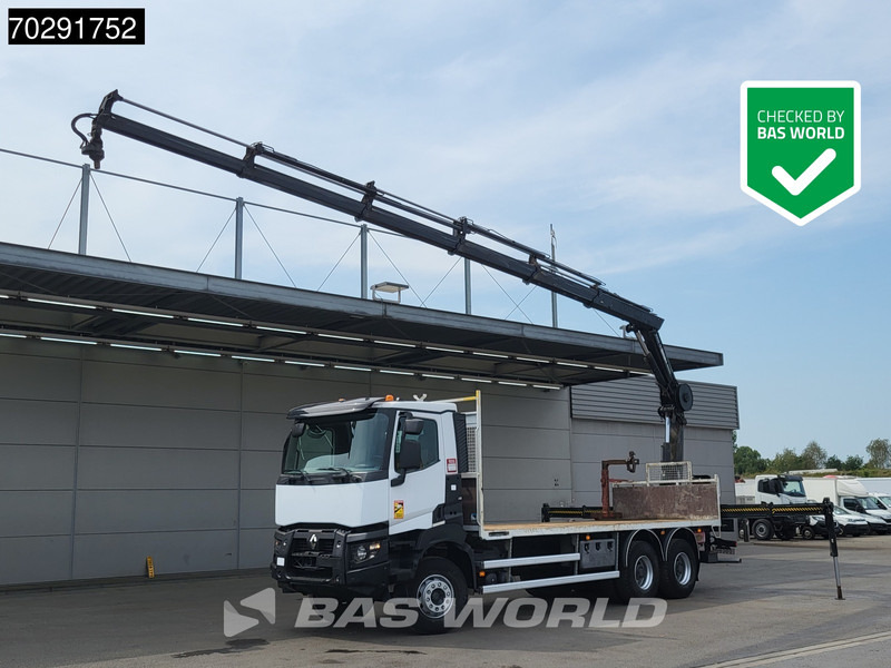Renault Premium 380 6X4 HIAB X-HIDUO 188 E-5 Crane Steelsuspension Big-Axle Automatic Euro 6 - משאית צד נופל/ שטוחה, משאית מנוף: תמונה 1 Renault Premium 380 6X4 HIAB X-HIDUO 188 E-5 Crane Steelsuspension Big-Axle Automatic Euro 6 - משאית צד נופל/ שטוחה, משאית מנוף: תמונה 1