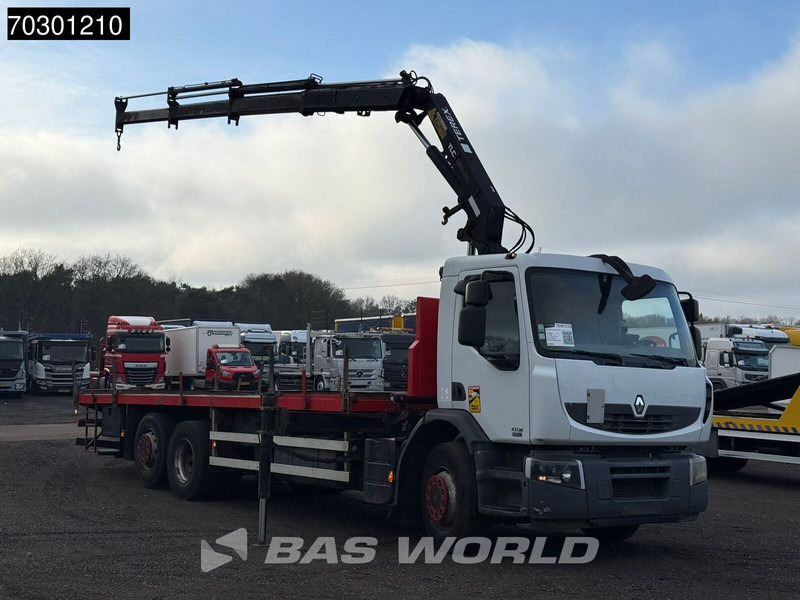 Renault Premium 410 6X2 Terex 120.2E - A3L Kran Crane Lift-Axle Manual Euro 5 - משאית צד נופל/ שטוחה, משאית מנוף: תמונה 3 Renault Premium 410 6X2 Terex 120.2E - A3L Kran Crane Lift-Axle Manual Euro 5 - משאית צד נופל/ שטוחה, משאית מנוף: תמונה 3