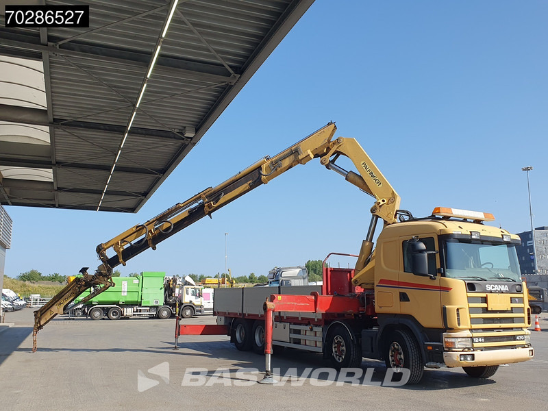 Scania 124G 470 8X4 Palfinger PK45000 C4 Crane Kran Fly-Jib Manual Steering Axle Euro 3 - משאית צד נופל/ שטוחה, משאית מנוף: תמונה 3 Scania 124G 470 8X4 Palfinger PK45000 C4 Crane Kran Fly-Jib Manual Steering Axle Euro 3 - משאית צד נופל/ שטוחה, משאית מנוף: תמונה 3