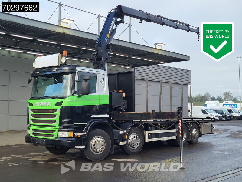 Scania G400 G 8X2 MKG HLK 231 HPA4 Crane Retarder Lift+Steering-Axle Euro 5 - משאית צד נופל/ שטוחה, משאית מנוף: תמונה 1 Scania G400 G 8X2 MKG HLK 231 HPA4 Crane Retarder Lift+Steering-Axle Euro 5 - משאית צד נופל/ שטוחה, משאית מנוף: תמונה 1