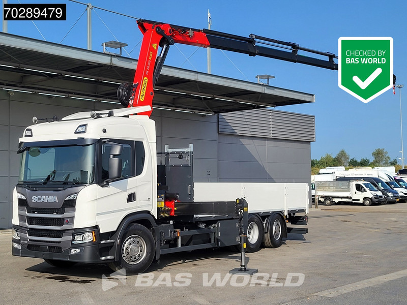 Scania G410 6X2 New! Palfinger PK24.001 SLD 5 Crane Kran Retarder Lift+Steering Axle LED ACC - משאית צד נופל/ שטוחה, משאית מנוף: תמונה 1 Scania G410 6X2 New! Palfinger PK24.001 SLD 5 Crane Kran Retarder Lift+Steering Axle LED ACC - משאית צד נופל/ שטוחה, משאית מנוף: תמונה 1