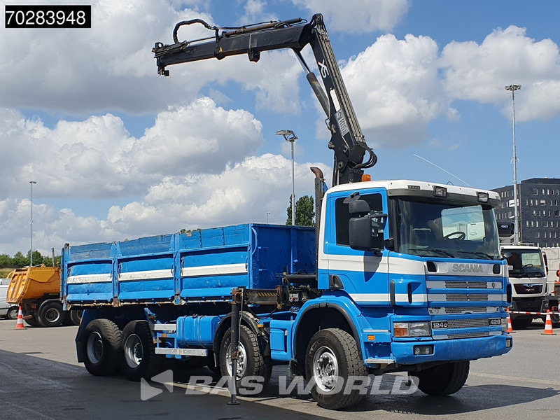 Scania G420 8X4 15m3 tipper Hiab 144 Crane Steelsuspension Manual Big-Axle Euro 3 - מזהיר, משאית מנוף: תמונה 3 Scania G420 8X4 15m3 tipper Hiab 144 Crane Steelsuspension Manual Big-Axle Euro 3 - מזהיר, משאית מנוף: תמונה 3