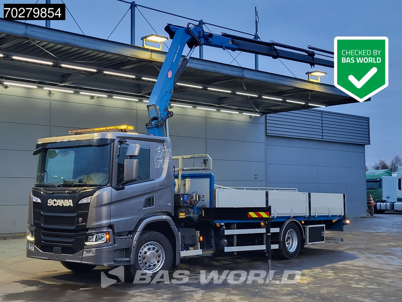 Scania P280 4X2 HMF 1420K-RC Kran Crane Leather seats Automatic Euro 6 - משאית צד נופל/ שטוחה, משאית מנוף: תמונה 1 Scania P280 4X2 HMF 1420K-RC Kran Crane Leather seats Automatic Euro 6 - משאית צד נופל/ שטוחה, משאית מנוף: תמונה 1