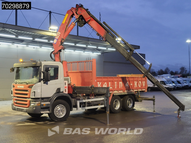 Scania P340 6X4 HMF 4220 K6 Crane Winch Tipper Full Steel Manual Gearbox - מזהיר, משאית מנוף: תמונה 3 Scania P340 6X4 HMF 4220 K6 Crane Winch Tipper Full Steel Manual Gearbox - מזהיר, משאית מנוף: תמונה 3