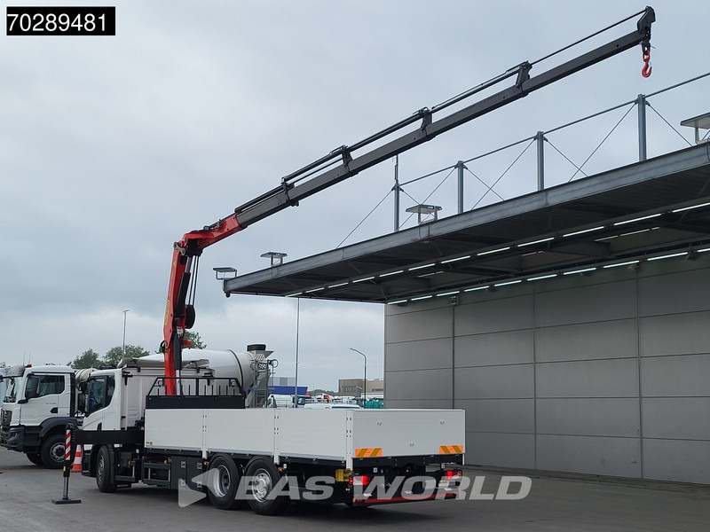 Scania P410 6X2 - משאית צד נופל/ שטוחה, משאית מנוף: תמונה 2 Scania P410 6X2 - משאית צד נופל/ שטוחה, משאית מנוף: תמונה 2