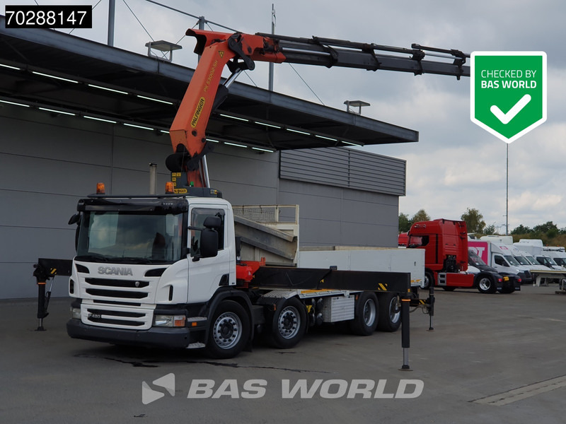 Scania P420 8X4 Palfinger PK 53002-SH Crane Lift+steering Manual Big-Axle Euro 5 - משאית צד נופל/ שטוחה, משאית מנוף: תמונה 1 Scania P420 8X4 Palfinger PK 53002-SH Crane Lift+steering Manual Big-Axle Euro 5 - משאית צד נופל/ שטוחה, משאית מנוף: תמונה 1