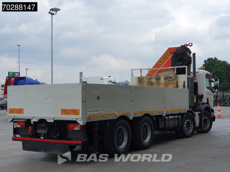 משאית צד נופל/ שטוחה, משאית מנוף Scania P420 8X4 Palfinger PK 53002-SH Crane Lift+steering Manual Big-Axle Euro 5: תמונה 11