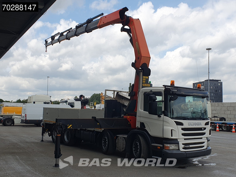 Scania P420 8X4 Palfinger PK 53002-SH Crane Lift+steering Manual Big-Axle Euro 5 - משאית צד נופל/ שטוחה, משאית מנוף: תמונה 3 Scania P420 8X4 Palfinger PK 53002-SH Crane Lift+steering Manual Big-Axle Euro 5 - משאית צד נופל/ שטוחה, משאית מנוף: תמונה 3