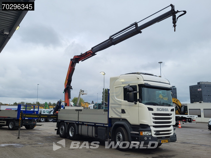 Scania R410 R 6X2 NL-Truck Palfinger PK22002-EH Crane Kran Lift+Steering-Axle Euro 6 - משאית צד נופל/ שטוחה, משאית מנוף: תמונה 3 Scania R410 R 6X2 NL-Truck Palfinger PK22002-EH Crane Kran Lift+Steering-Axle Euro 6 - משאית צד נופל/ שטוחה, משאית מנוף: תמונה 3