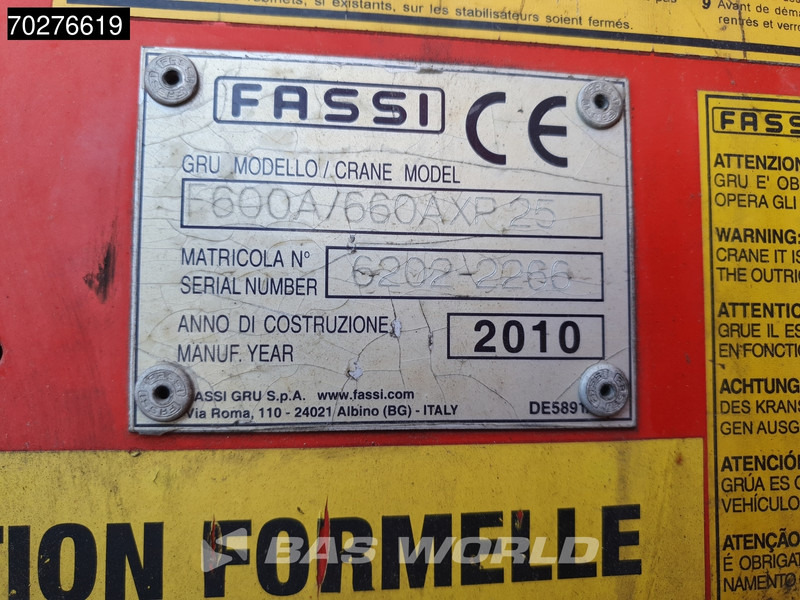 משאית צד נופל/ שטוחה, משאית מנוף Scania R480 8X2 FASSI F660AXP.25 Manual Retarder Lift+Lenkachse Euro 5: תמונה 8