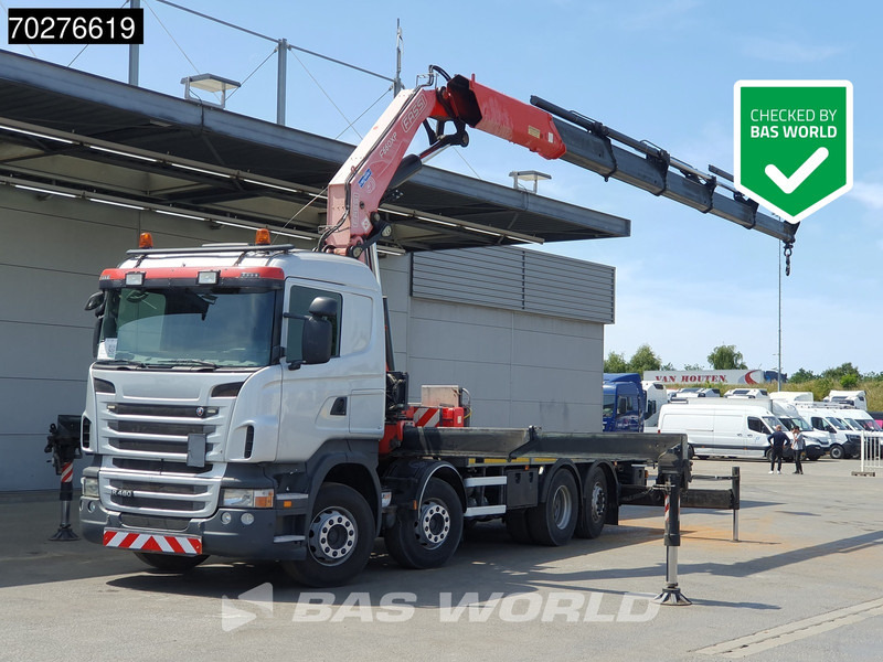 Scania R480 8X2 FASSI F660AXP.25 Manual Retarder Lift+Lenkachse Euro 5 - משאית צד נופל/ שטוחה, משאית מנוף: תמונה 1 Scania R480 8X2 FASSI F660AXP.25 Manual Retarder Lift+Lenkachse Euro 5 - משאית צד נופל/ שטוחה, משאית מנוף: תמונה 1