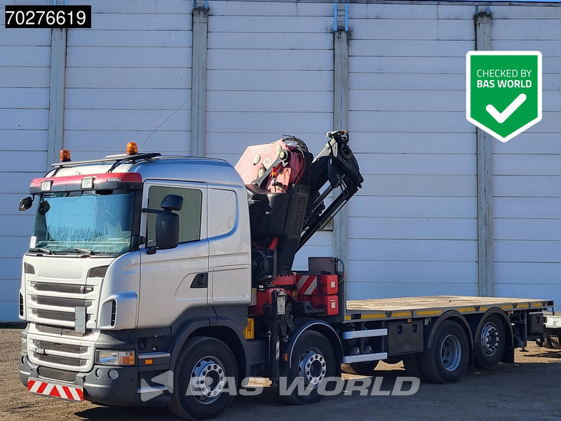 Scania R480 8X2 FASSI F660AXP.25 Manual Retarder Lift+Lenkachse Euro 5 - משאית צד נופל/ שטוחה, משאית מנוף: תמונה 1 Scania R480 8X2 FASSI F660AXP.25 Manual Retarder Lift+Lenkachse Euro 5 - משאית צד נופל/ שטוחה, משאית מנוף: תמונה 1