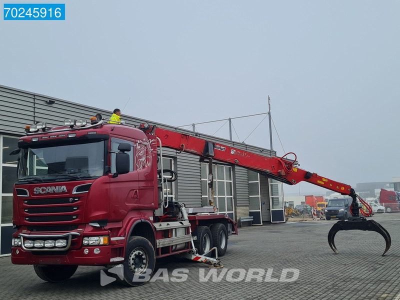 Scania R580 6X4 3-Pedals Jonsered J28505 83 Crane Kran Steel-suspension Retarder Euro 6 - משאית עץ, משאית מנוף: תמונה 5 Scania R580 6X4 3-Pedals Jonsered J28505 83 Crane Kran Steel-suspension Retarder Euro 6 - משאית עץ, משאית מנוף: תמונה 5