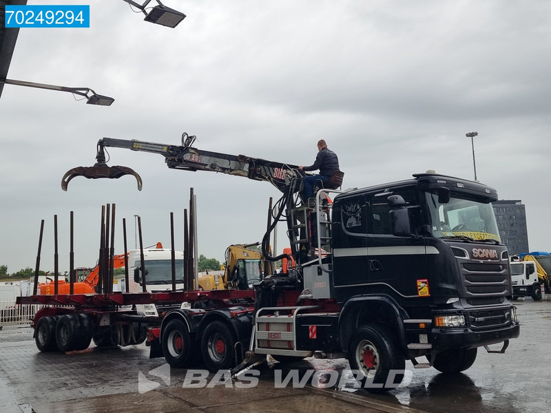 Scania R580 6X4 Holz Kran Diebolt D28 Full-Steell Extentable Trailer - משאית עץ, משאית מנוף: תמונה 2 Scania R580 6X4 Holz Kran Diebolt D28 Full-Steell Extentable Trailer - משאית עץ, משאית מנוף: תמונה 2