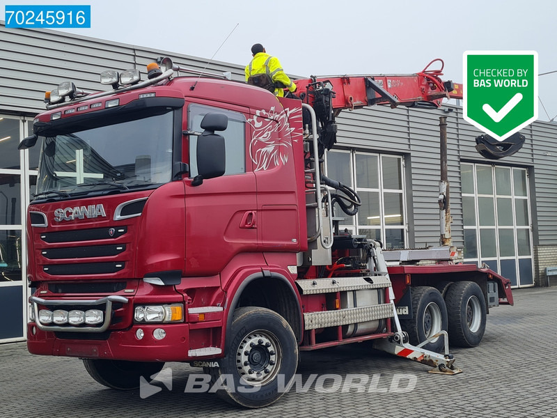 Scania R580 6X4 Jonsered J28505 83 Crane Kran Steel-suspension Retarder - משאית עץ, משאית מנוף: תמונה 1 Scania R580 6X4 Jonsered J28505 83 Crane Kran Steel-suspension Retarder - משאית עץ, משאית מנוף: תמונה 1
