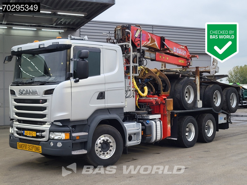 Scania R580 R 6X4 NL-Truck Diebolt D28.81 Kran Crane Holztransport + Dolly Retarder Euro 6 - משאית עץ, משאית מנוף: תמונה 1 Scania R580 R 6X4 NL-Truck Diebolt D28.81 Kran Crane Holztransport + Dolly Retarder Euro 6 - משאית עץ, משאית מנוף: תמונה 1