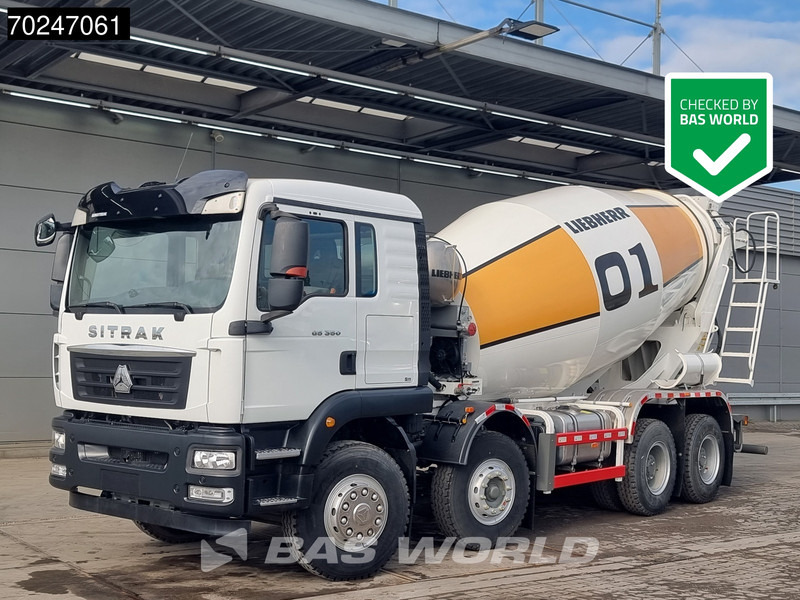 Sitrak G5 350 8X4 NEW! 8m3 Liebherr Mixer Big-Axle Steel Suspension - משאית מערבלת בטון: תמונה 1 Sitrak G5 350 8X4 NEW! 8m3 Liebherr Mixer Big-Axle Steel Suspension - משאית מערבלת בטון: תמונה 1