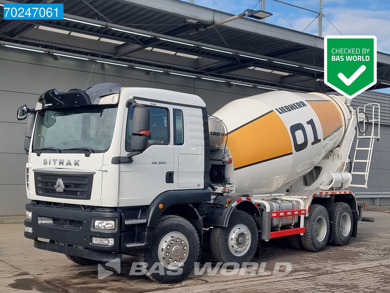 Sitrak G5 350 8X4 NEW! 8m3 Liebherr Mixer Big-Axle Steel Suspension - משאית מערבלת בטון: תמונה 1 Sitrak G5 350 8X4 NEW! 8m3 Liebherr Mixer Big-Axle Steel Suspension - משאית מערבלת בטון: תמונה 1