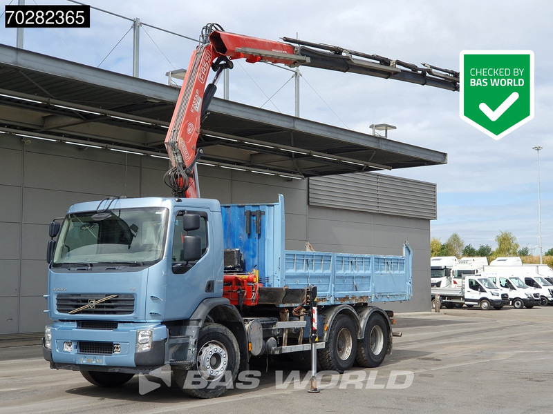 Volvo FE 280 904 6X4 Fassi F215/235AXP26 Crane 10m3 tipper Big-Axle Manual Euro 4 - מזהיר, משאית מנוף: תמונה 1 Volvo FE 280 904 6X4 Fassi F215/235AXP26 Crane 10m3 tipper Big-Axle Manual Euro 4 - מזהיר, משאית מנוף: תמונה 1
