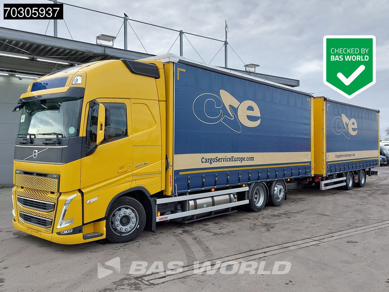 Volvo FH 460 6X2 Curtainsider Combi LNG Engine Sliding roof I-Park cool VEB+ - משאית וילונות צד: תמונה 1 Volvo FH 460 6X2 Curtainsider Combi LNG Engine Sliding roof I-Park cool VEB+ - משאית וילונות צד: תמונה 1