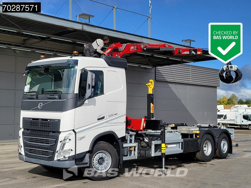 Volvo FH 500 6X2 Penz Crane 15Z9.50R HYVA 20-57-S Hooklift Lift+steering Automatic Euro 6 - משאית הרמת וו, משאית מנוף: תמונה 1 Volvo FH 500 6X2 Penz Crane 15Z9.50R HYVA 20-57-S Hooklift Lift+steering Automatic Euro 6 - משאית הרמת וו, משאית מנוף: תמונה 1