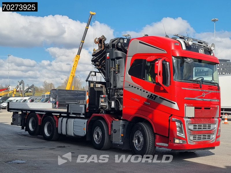 משאית צד נופל/ שטוחה, משאית מנוף Volvo FH16 650 8X4 Hiab X-HIPRO 1058EP-6 Kran Crane ADR Lift+Lenkachse Euro 6: תמונה 15