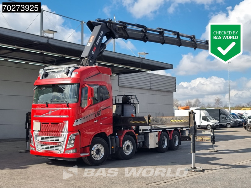 Volvo FH16 650 8X4 Hiab X-HIPRO 1058EP-6 Kran Crane ADR Lift+Lenkachse Euro 6 - משאית צד נופל/ שטוחה, משאית מנוף: תמונה 1 Volvo FH16 650 8X4 Hiab X-HIPRO 1058EP-6 Kran Crane ADR Lift+Lenkachse Euro 6 - משאית צד נופל/ שטוחה, משאית מנוף: תמונה 1