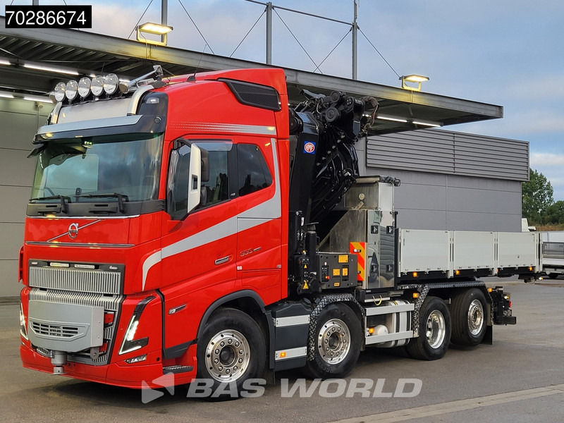 Volvo FH16 650 FH16 8X2 HMF 7020K-RCS Crane + Fly-Jib Lift+Steering-Axle Navi LED ACC Euro 6 - משאית צד נופל/ שטוחה, משאית מנוף: תמונה 5 Volvo FH16 650 FH16 8X2 HMF 7020K-RCS Crane + Fly-Jib Lift+Steering-Axle Navi LED ACC Euro 6 - משאית צד נופל/ שטוחה, משאית מנוף: תמונה 5