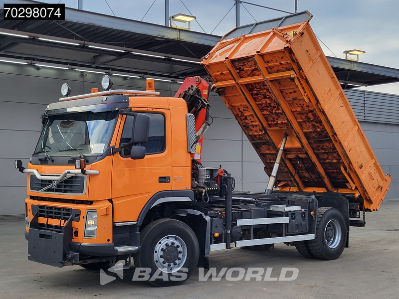 Volvo FM 340 FM 4X4 4x4 Crane Palfinger PK10501 Tipper Big-Axle Full Steel - מזהיר, משאית מנוף: תמונה 3 Volvo FM 340 FM 4X4 4x4 Crane Palfinger PK10501 Tipper Big-Axle Full Steel - מזהיר, משאית מנוף: תמונה 3