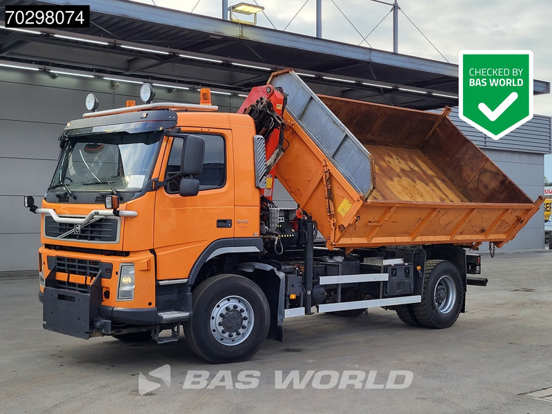 Volvo FM 340 FM 4X4 4x4 Crane Palfinger PK10501 Tipper Big-Axle Full Steel - מזהיר, משאית מנוף: תמונה 1 Volvo FM 340 FM 4X4 4x4 Crane Palfinger PK10501 Tipper Big-Axle Full Steel - מזהיר, משאית מנוף: תמונה 1