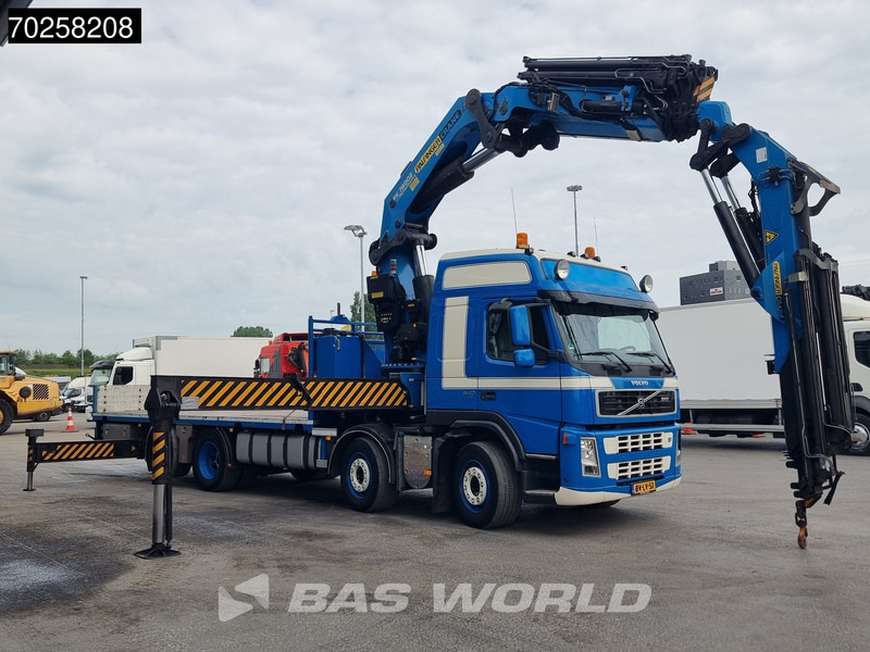 משאית צד נופל/ שטוחה, משאית מנוף Volvo FM 440 8X2 Palfinger PK74002 Crane Kran + JIB + Winch Lift-Lenkachse Euro 5: תמונה 6