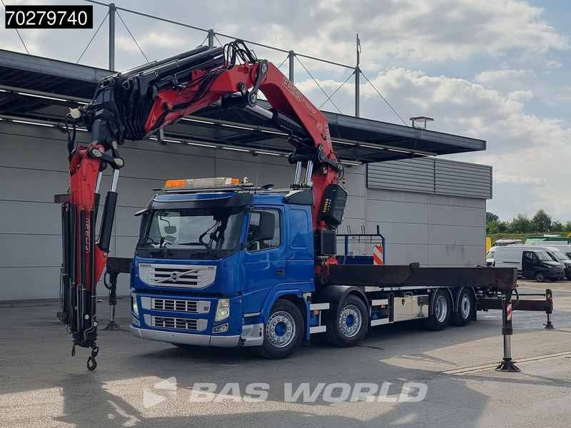 Volvo FM 450 8X2 FASSI 100 Ton/Meter Crane Kran 7 + 6 Jib Lift+steering Axle Euro 5 - משאית צד נופל/ שטוחה, משאית מנוף: תמונה 5 Volvo FM 450 8X2 FASSI 100 Ton/Meter Crane Kran 7 + 6 Jib Lift+steering Axle Euro 5 - משאית צד נופל/ שטוחה, משאית מנוף: תמונה 5