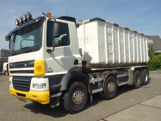 DAF CF 410 8X4 NCH CONTAINER SYSTEEM 32 TON 90 graden silo containers,25 CUB CONTAINER - משאית מערכת כבלים: תמונה 1 DAF CF 410 8X4 NCH CONTAINER SYSTEEM 32 TON 90 graden silo containers,25 CUB CONTAINER - משאית מערכת כבלים: תמונה 1