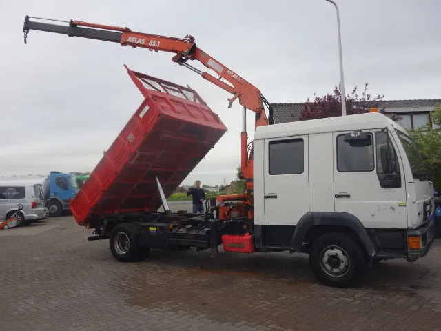 MAN 12.224 DC,8,5 TON ATLAS KRAAN,KIPPER,MANUAL POMP - מזהיר, משאית מנוף: תמונה 1 MAN 12.224 DC,8,5 TON ATLAS KRAAN,KIPPER,MANUAL POMP - מזהיר, משאית מנוף: תמונה 1