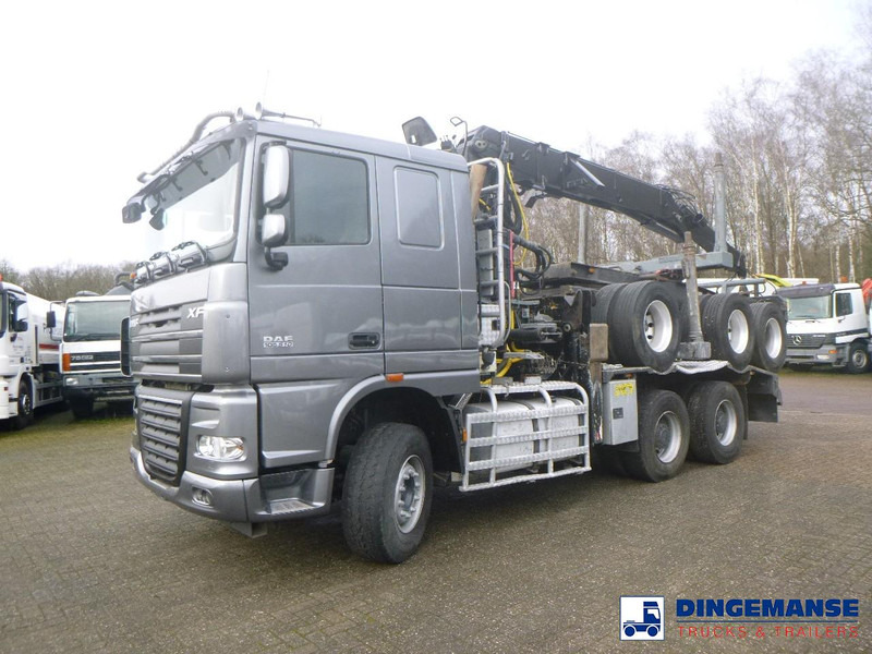 DAF XF 105.510 6x4 + Loglift F281S83 crane / timber truck + dolly - משאית מנוף: תמונה 1 DAF XF 105.510 6x4 + Loglift F281S83 crane / timber truck + dolly - משאית מנוף: תמונה 1