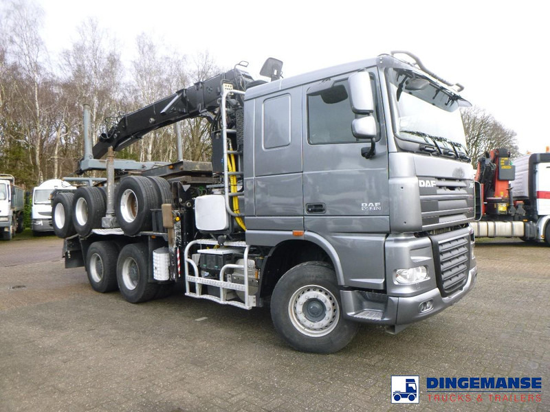 DAF XF 105.510 6x4 + Loglift F281S83 crane / timber truck + dolly - משאית מנוף: תמונה 2 DAF XF 105.510 6x4 + Loglift F281S83 crane / timber truck + dolly - משאית מנוף: תמונה 2