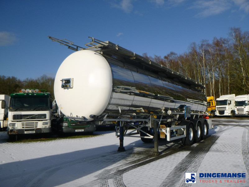 Feldbinder Chemical tank inox L4BH 30 m3 / 1 comp + pump - סמיטריילר מכל: תמונה 1 Feldbinder Chemical tank inox L4BH 30 m3 / 1 comp + pump - סמיטריילר מכל: תמונה 1