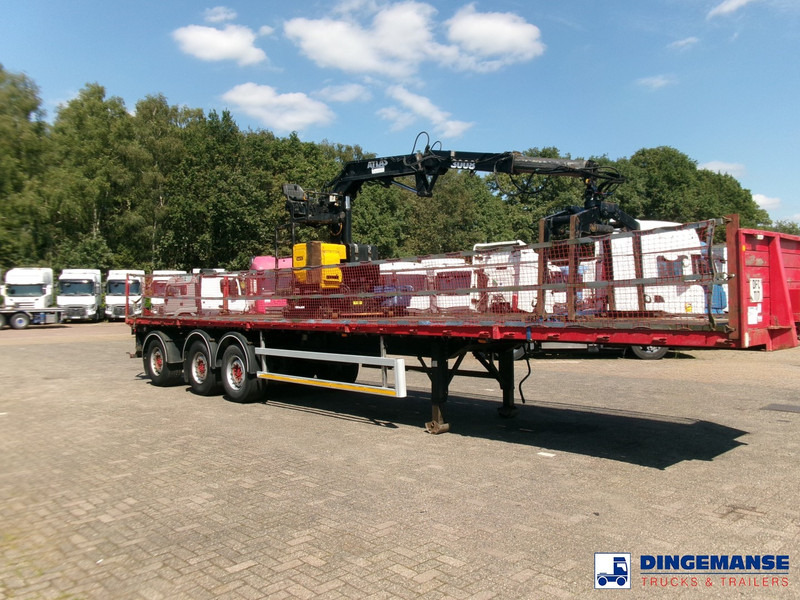 Fruehauf 3-axle platform trailer + Atlas 3008 crane - סמיטריילר צד נופל/ שטוח: תמונה 2 Fruehauf 3-axle platform trailer + Atlas 3008 crane - סמיטריילר צד נופל/ שטוח: תמונה 2