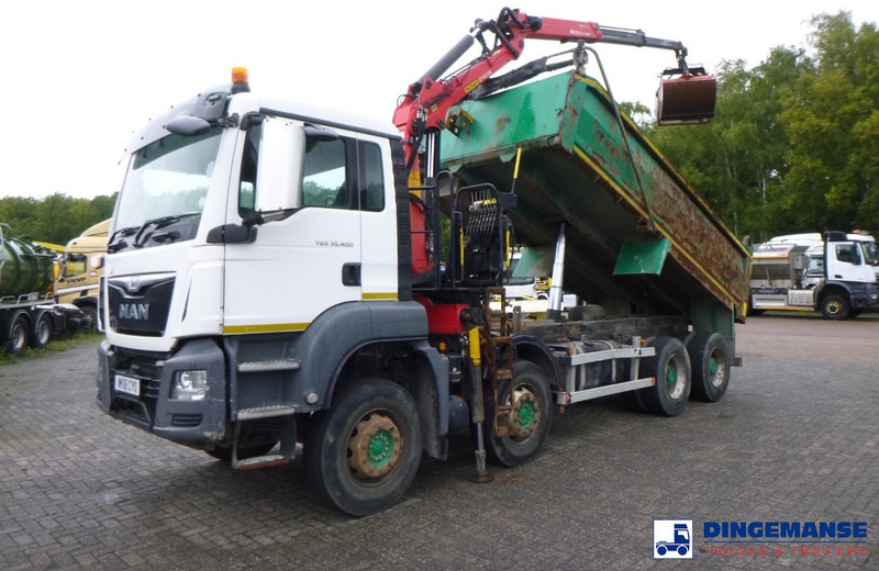 MAN TGS 35.400 8X4 RHD tipper + Palfinger Epsilon M125L - משאית מנוף: תמונה 1 MAN TGS 35.400 8X4 RHD tipper + Palfinger Epsilon M125L - משאית מנוף: תמונה 1