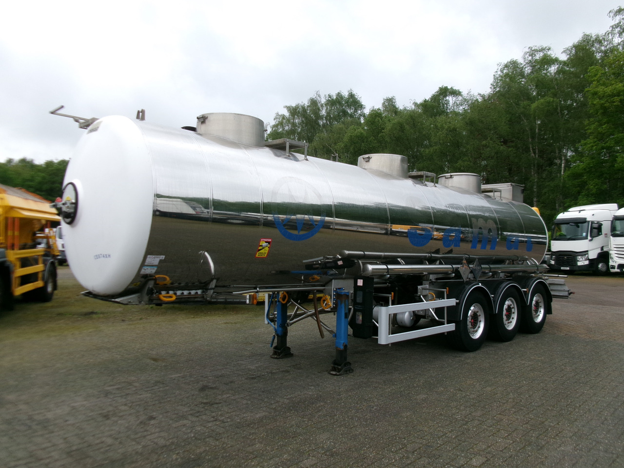 סמיטריילר מכל עבור הובלה של כימיקלים Magyar Chemical ACID tank inox 22.5 m3 / 1 comp: תמונה 1