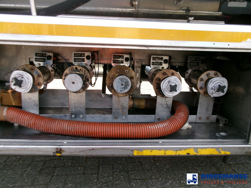 סמיטריילר מכל Magyar Heavy oil tank inox 37 m3 / 5 comp + pump: תמונה 9