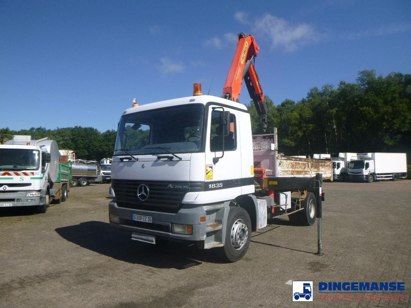 Mercedes-Benz Actros 1835 4x2 tipper + Palfinger PK12000 - משאית מנוף: תמונה 1 Mercedes-Benz Actros 1835 4x2 tipper + Palfinger PK12000 - משאית מנוף: תמונה 1