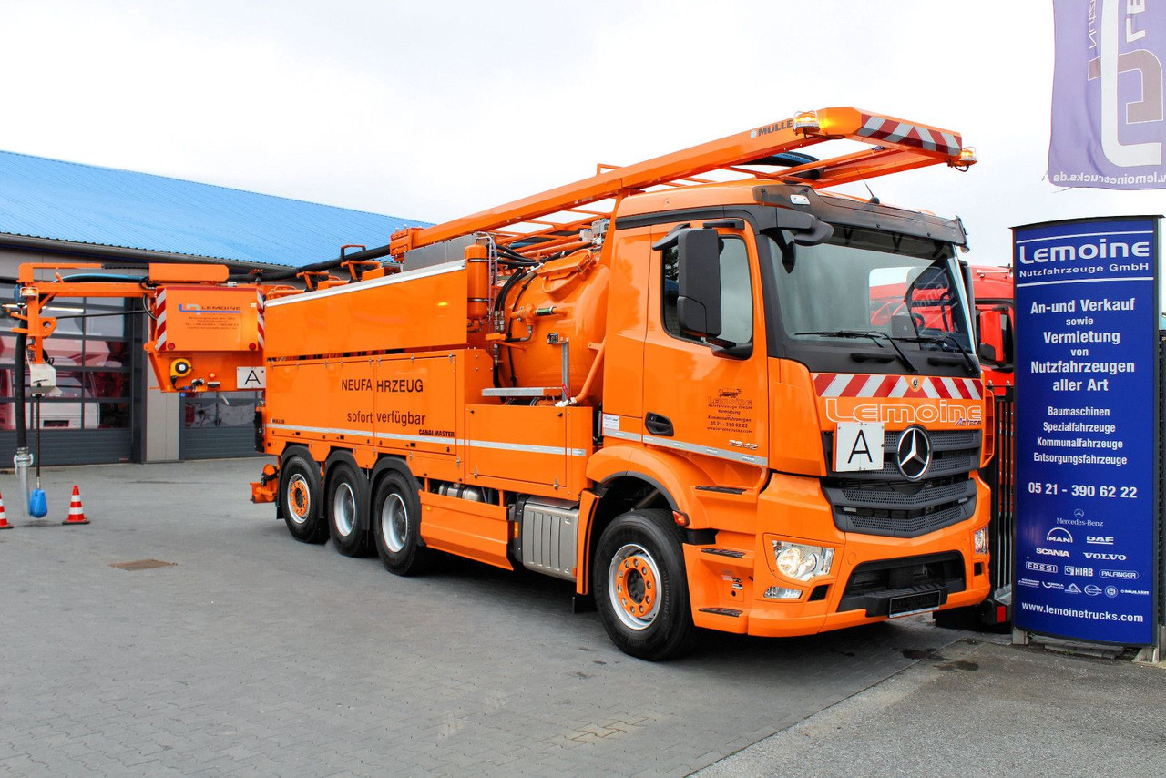 Mercedes-Benz Arocs 3551 8x4 Müller 16mCanalmaster F160EWA WRG - משאית ואקום: תמונה 1 Mercedes-Benz Arocs 3551 8x4 Müller 16mCanalmaster F160EWA WRG - משאית ואקום: תמונה 1
