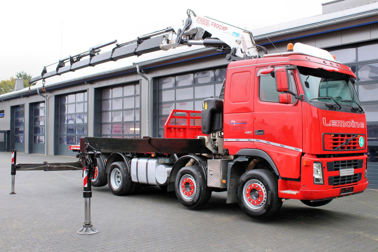 Volvo FM 480 8x2 Pritsche + FASSI F800XP Kran 6x - משאית צד נופל/ שטוחה, משאית מנוף: תמונה 2 Volvo FM 480 8x2 Pritsche + FASSI F800XP Kran 6x - משאית צד נופל/ שטוחה, משאית מנוף: תמונה 2