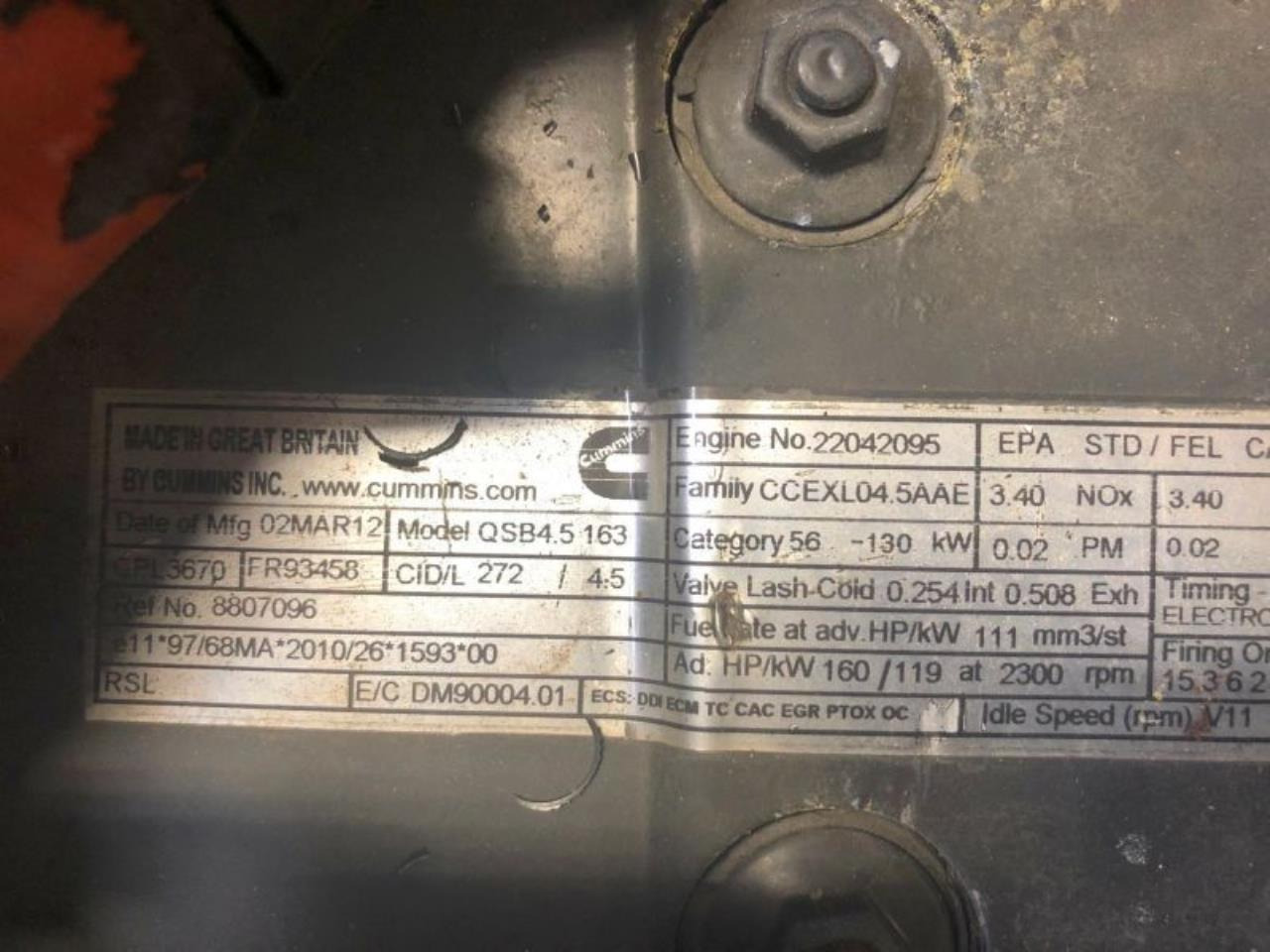 Cummins QSB4.5 163 - מנוע: תמונה 3 Cummins QSB4.5 163 - מנוע: תמונה 3