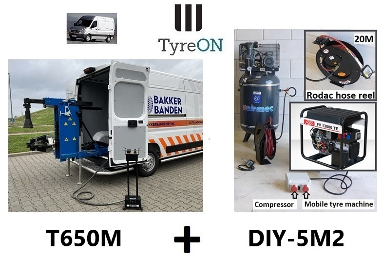 26 Inch mobile tyre changer +  12,5 kVA generatorset + air compressor - ציוד לסדנאות: תמונה 1 26 Inch mobile tyre changer +  12,5 kVA generatorset + air compressor - ציוד לסדנאות: תמונה 1