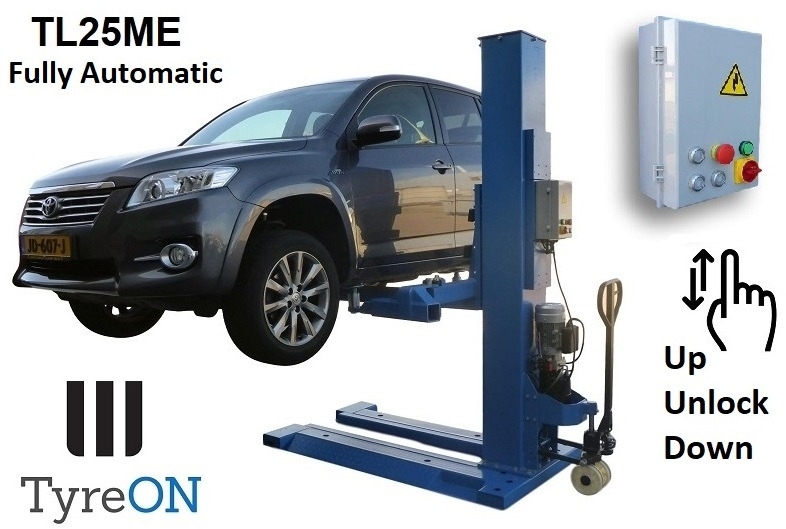 TL25ME mobile single post car lift - fully automatic - ציוד לסדנאות: תמונה 1 TL25ME mobile single post car lift - fully automatic - ציוד לסדנאות: תמונה 1