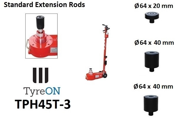 TPH45T-3 Air hydraulic jack 45 Tons - Minimum height 12 cm - portable (40 kg) - ציוד לסדנאות: תמונה 3 TPH45T-3 Air hydraulic jack 45 Tons - Minimum height 12 cm - portable (40 kg) - ציוד לסדנאות: תמונה 3